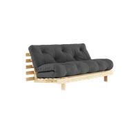 Canapé-lit avec Matelas Karup Design Roots 160x200 734 Gris foncé/Brut