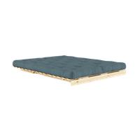 Canapé-lit avec Matelas Karup Design Roots 160x200 757 Bleu pétrole/Brut
