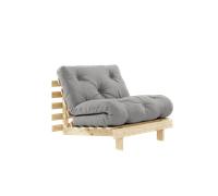 Canapé-lit avec Matelas Karup Design Roots 90x200 746 Gris/Brut