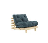 Canapé-lit avec Matelas Karup Design Roots 90x200 757 Bleu pétrole/Brut