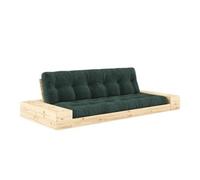 Canapé-lit Base avec coffre latéral, pin laqué transparent/512 Algues
