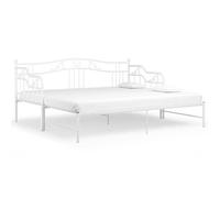 Canapé-lit cadre - VIDAXL - SOLOMON - Extensible convertible - Métal blanc - Couchage 90x200 cm