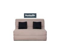 Canapé lit Caly BZ 140 mousse 28 kg couette taupe