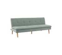 Canapé lit clic-clac 3 places SABAIDECO AGATHE tissu LIME 180 x 95 cm Green Leaf