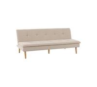 Canapé-lit clic-clac SABAIDECO AGATHE 3 places beige 180x74x72 cm