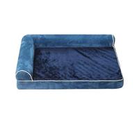 Canapé-lit confortable pour chien avec mousse en forme d'œufs, oreillers double face, housse amovible, literie antidérapante pour canapé lit d'hiver