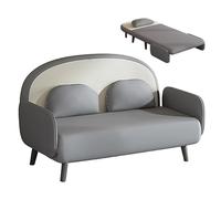 Canapé-lit convertible 3 en 1 avec griffoir pour chat, design ergonomique, lit d'appoint pliable, dossier réglable à 5 niveaux, pieds en bois massif, capacité de 250 kg, orange (195 x 90 x 26 cm)