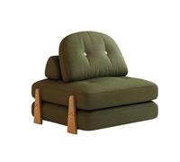 Canapé Lit Convertible 3 en 1 Chauffeuse 1 Place Adulte Déhoussable Dossier Réglable Cadre en Bois Massif, Idéal pour Petit Espace, Chambre, Salon(Green)