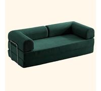 Canapé-lit convertible à compression causeuse matelas en velours côtelé pliable confortable pour salo mousse à mémoire de forme multifonctionnelle avec accoudoirs canapé portable lit d'appoint(200cm/7
