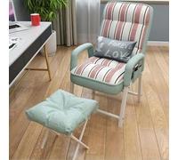 Canapé-lit convertible avec chaise de sol pliable pour chambre à coucher, salon, chaise de salon confortable d'intérieur avec poches latérales, cyan + rayures