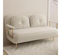 Canapé-lit convertible avec dossier réglable - Tri fold - Avec oreiller - Blanc - 80 cm - Chaise longue pliante pour les loisirs et le confort