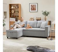Canapé-lit convertible, canapé en forme de L, méridienne avec espace de rangement, rangement de poche, salon, canapé-lit convertible à gauche et à droite, méridienne interchangeable [Old sku