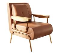 Canapé Lit Convertible Compact Chaise Lit Pliable 6 Positions Structure Acier & Pieds Surélevés pour Nettoyage Fauteuil Transformable Capacité de Charge 300 kg(Brown,26.77in/68cm)