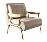 Canapé Lit Convertible Compact Chaise Lit Pliable 6 Positions Structure Acier & Pieds Surélevés pour Nettoyage Fauteuil Transformable Capacité de Charge 300 kg(Khaki,31.49in/80cm)