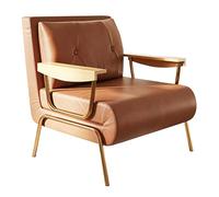 Canapé Lit Convertible Compact Chaise Lit Pliable 6 Positions Structure Acier & Pieds Surélevés pour Nettoyage Fauteuil Transformable Capacité de Charge 300 kg(Brown,31.49in/80cm)