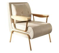 Canapé Lit Convertible Compact Chaise Lit Pliable 6 Positions Structure Acier & Pieds Surélevés pour Nettoyage Fauteuil Transformable Capacité de Charge 300 kg(Khaki,26.77in/68cm)