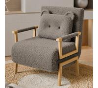Canapé-lit convertible compact, fauteuil inclinable réglable 6 positions, housse amovible pour bureau et salon, capacité de 300 kg