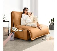 Canapé-lit Convertible électrique, Canapé-lit Gigogne Simple, Canapé-lit à Dossier Réglable à L’intérieur avec Télécommande, Chaise Longue Confortable pour Le Sa, 90CM