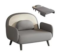 Canapé-lit convertible en tissu griffoir pour chat, design pliable, dossier réglable sur 5 positions, pieds en bois robustes, capacité de charge de 250 kg, parfait pour les invités et les petits