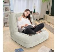 Canapé-lit convertible - Lit paresseux réglable avec 5 positions et 2 oreillers doux pour chambre à coucher, salon, bureau