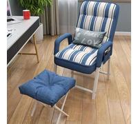 Canapé-lit convertible pliable avec chaise de lecture confortable pour chambre à coucher, salon, motif rayures bleues