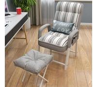 Canapé-lit convertible pliable avec chaise longue confortable pour chambre à coucher ou salon Gris + motif rayures