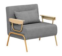 Canapé-lit convertible, tissu nordique de luxe, pliable, avec dossier réglable à 6 niveaux, lit de sieste multifonctionnel pour salon, bureau, chambre à coucher