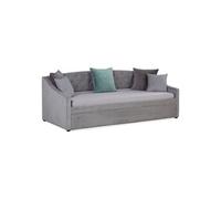 Canapé lit Côtelé gris 2 Places 90x200 Gris G