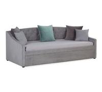 Canapé lit Côtelé gris 2 Places 90x200 Gris G