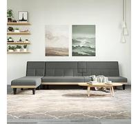 Canapé-lit d'angle Convertible 3 Positions avec Table à thé USB et Design modulable pour Salon et invités, Tissu Respirant et Cadre Robuste, inclut Chaise Longue Amovible