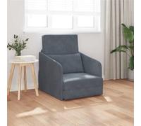 vidaXL Canapé-lit de sol 2 en 1 velours 1 place gris foncé 65×80×83 cm tissu anti-tâche
