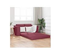 Canapé Lit de Sol 2 en 1 Rouge Vin 148x71x83 cm Tissu