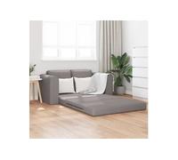 Canapé lit de sol 2 en 1 Taupe 148x71x83 cm Tissu