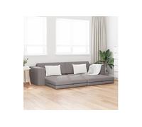 vidaXL Canapé Lit de Sol 2-en-1 Taupe 245x150x60.5 cm Tissu