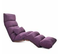 Canapé-lit de sol paresseux réglable, salon en chaise intérieure avec 6 positions réglables, support arrière réglable et repose-pieds, chaise de jeu vidéo pour la maison, bureau, lecture, wa violet-2