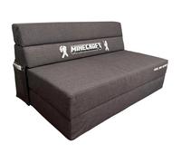 Canapé-Lit Dépliant - ROBA - Minecraft - 119 x 80 x 80 cm - Convertible - Gris