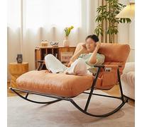Canapé-lit double ergonomique moderne avec coussins - Fauteuil à bascule respirant pour chambre à coucher et jardin - Fauteuil inclinable confortable avec accoudoirs, parfait zéro gravité