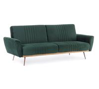 Canapé-lit en velours vert foncé Johnny