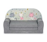 Canapé Lit Enfant Chatons Gris