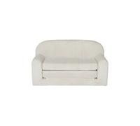 Canapé lit enfant en velours côtelé dépliable couleur crème L 90 x P 43 x H 515 cm