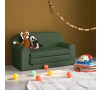 Canapé lit enfant en velours côtelé dépliable, l 90 x p 43 x h 51,5 cm kaki TU