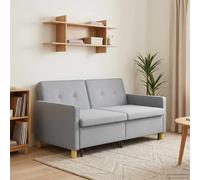 vidaXL Canapé-lit escamotable Gris foncé Tissu, Canapé Moderne 2 Places, lit escamotable Gain de Place, Meuble Extensible avec Dossier réglable