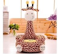 Canapé Lit Fauteuil Enfant - Girafe - PP Coton - Brun