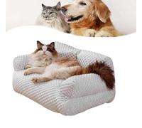 Canapé-lit for chien : ultra-doux et respirant for votre compagnon à quatre pattes - Parfait for les chaudes journées d'été avec un sommeil thermorégulé et un soulagement de la pression(gris,XL)