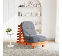 Vidaxl Canapé-Lit Futon Avec Matelas 60x206x11 Cm Bois Massif De Pin Marron