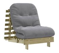 vidaXL Canapé-lit futon en bois Dossier réglable 70x206x11 cm pin imprégné Matelas en mousse Naturel