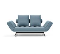 Canapé-lit Ghia étoffe pieds acier chromé 180x90cm frame black steel