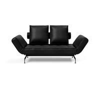 Canapé-lit Ghia Laser tissu avec cuir 210x93cm WxHxD 178-210x83x93cm