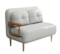 Canapé-lit gigogne Queen size, canapé convertible en cuir technique avec dossier réglable à 6 positions, lit d'appoint pliable pour salon, appartement et bureau (gris, 190 x 100 x 33 cm)