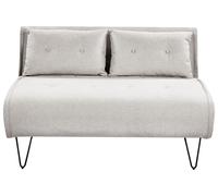 Canapé-lit Glam 2 Places avec Coussins en Tissu Polyester Gris Clair Vestfold